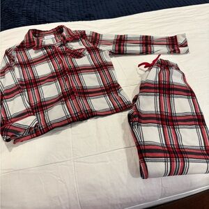 Classic Plaid Kids Pajama Set - Red, Black, and White